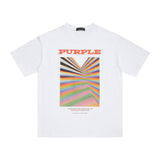 Purple Brand T Shirts Spring/Summer Letter Print Hip Hop Men's and Women's Loose Casual Short-Sleeved T-shirt