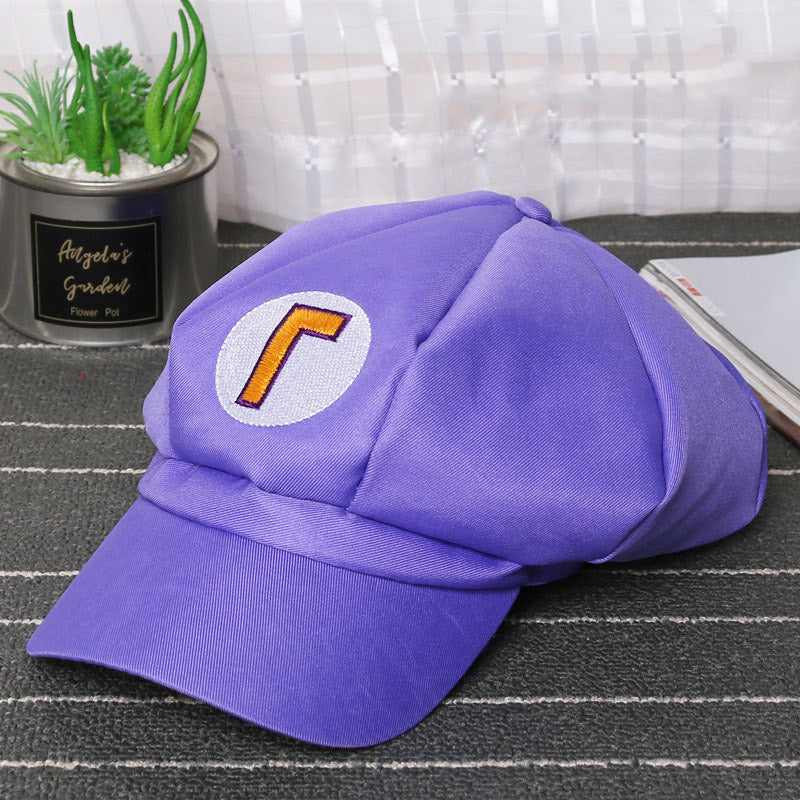 Mario Hat Octagonal Cap Super Mary Cartoon Surrounding the Game Cosplay