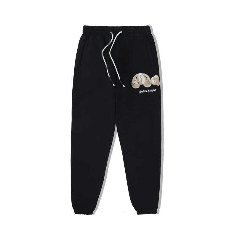 Palm Angels Pants Embroidery Broken Bear Casual Sports Trousers Male Hip Hop Casual