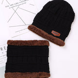 Men Winter Hats Autumn and Winter plus Pouch Cap Men's Knitted Hat