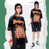 Preppy Aesthetic T Shirt Men's Summer Vintage Print Short Sleeve