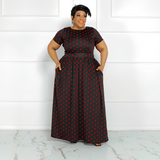Nina Parker Black Dress plus Size Fashion Casual Set
