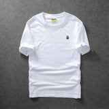 WGM Shirt Summer Solid Color Cotton Short Sleeve Men's Clothing Casual Sports T-shirt