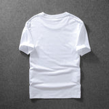WGM Shirt Summer Solid Color Cotton Short Sleeve Men's Clothing Casual Sports T-shirt