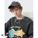 Preppy Aesthetic Sweatshirt Men's Clothing Autumn Casual round Neck Sweater Men's