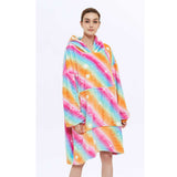Hoodies Blankets Lambswool Double-Layer Large Size Home Casual Wear Lazy