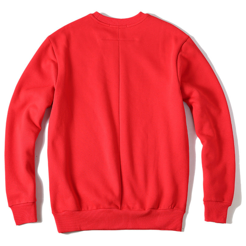 GVC Hoodie Dog Head Pattern round Neck Sweater Velvet Padded Loose Couple