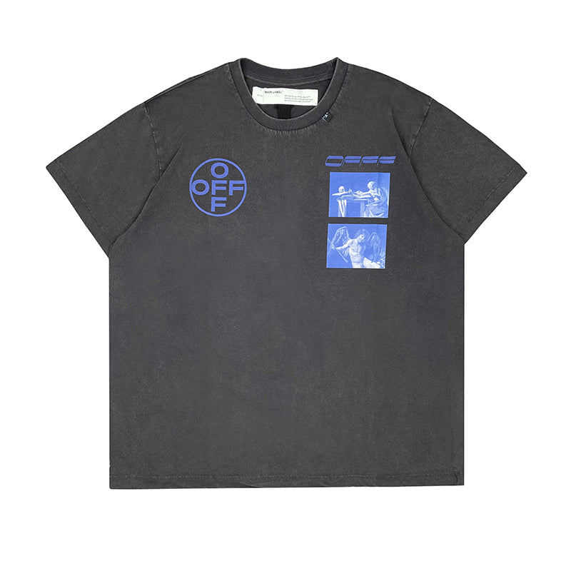 Ow Washed Religious Short Sleeve Men and Women Same Fashion t shirt