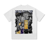Kobe Shirt Kobe Printed Short Sleeve T-shirt Top Loose Heavy Crew Neck