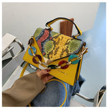 Sling Bags Contrast Color Serpentine Bag Crossbody Women's Bag Mobile Phone Bag