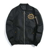 Vintage Letterman Jacket Men's Embroidered Spring and Autumn Men's Cotton-Padded Coat Pilot Jacket Jacket