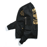 Vintage Letterman Jacket Men's Embroidered Spring and Autumn Men's Cotton-Padded Coat Pilot Jacket Jacket