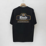 Rhude T Shirt Limited Rhud Hip Hop Loose round Neck