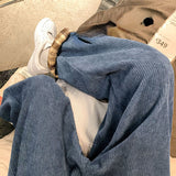 Men Pants Corduroy Pants Men's Spring and Autumn Solid Color Trousers