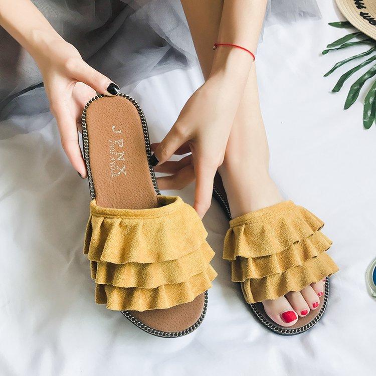 Women Open Toe Sandals Flats Summer Fashion Flat Heel Sandals Beach Women