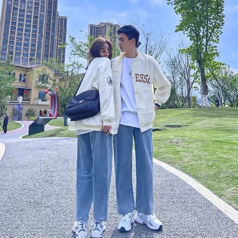 Cream Color Varsity Jacket Vintage Baseball Uniform