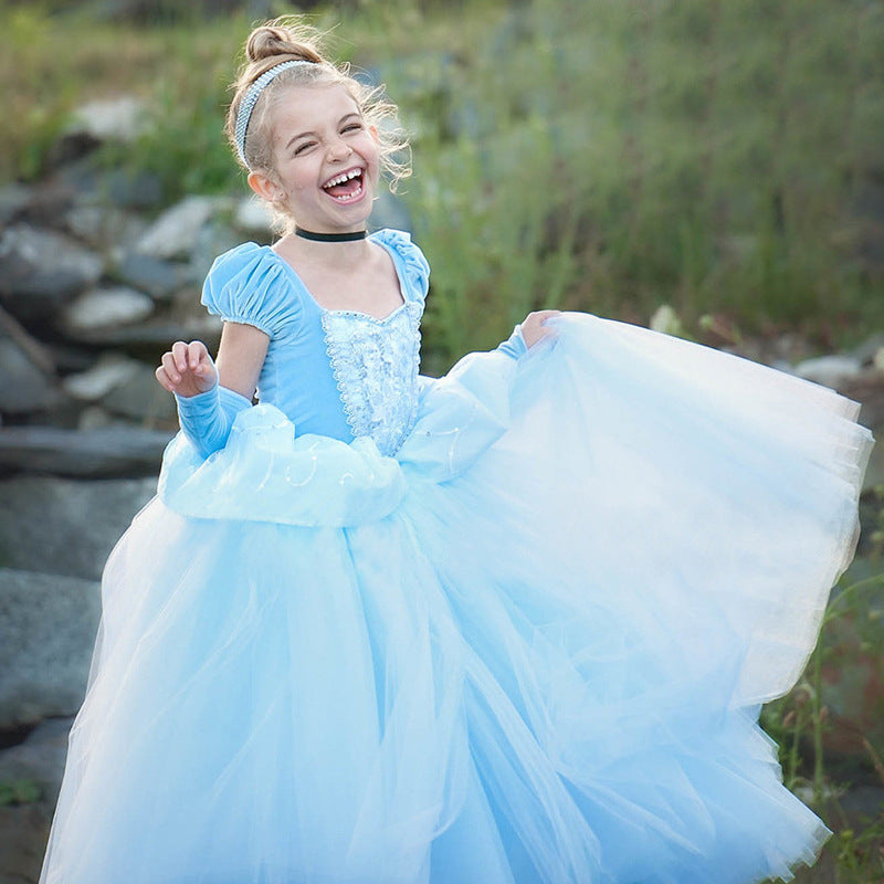 Halloween Frozen Dress Toddler Princess Dress Girl's Formal Dress Halloween Performance Cosplay