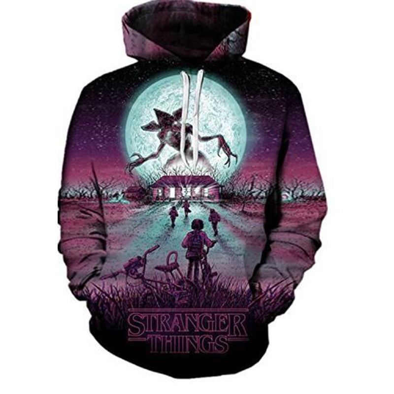 Stranger Things Hoodie 3D Printed Sweater Men's Hoodie Cosplay Anime Peripheral