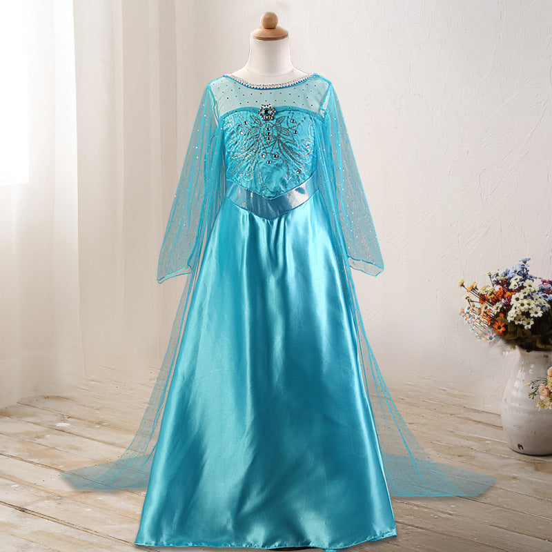 Halloween Frozen Dress Toddler Frozen Halloween Elsa Show Princess Dress Skirts Children's Dress