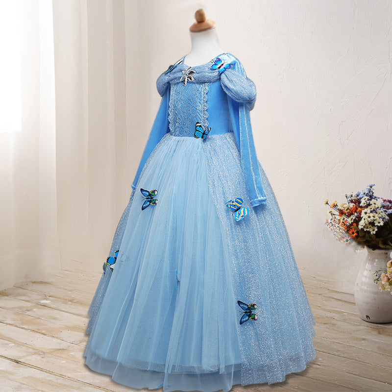 Halloween Frozen Dress Toddler Frozen Princess Dress Cinderella Performance Costume Girls' Dress
