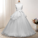 First Communion Dress Vestidos De Primera Comunion Lace Ball Gown Girl Party Princess Pageant Gown Children's Wedding Dress Gown
