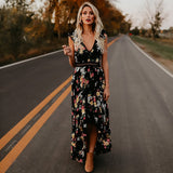 Emery Rose Dresses Irregular Swallow Tail Dress Hollow Backless Sweet Printed Dress