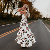 Emery Rose Dresses Irregular Swallow Tail Dress Hollow Backless Sweet Printed Dress