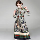 1920S Dress Spring Long-Sleeved Printed Dress