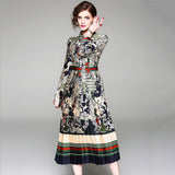 1920S Dress Spring Long-Sleeved Printed Dress