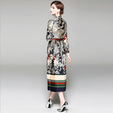 1920S Dress Spring Long-Sleeved Printed Dress