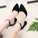 Nude Strappy Block Heels