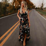 Emery Rose Dresses Irregular Swallow Tail Dress Hollow Backless Sweet Printed Dress
