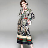 1920S Dress Spring Long-Sleeved Printed Dress