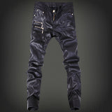 Mens Leather Pants Motorcycle Popular Men's Pants Skinny Pants