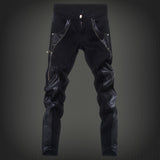 Mens Leather Pants Motorcycle Popular Men's Pants Skinny Pants
