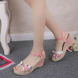 Nude Block Heel Peep Toe Sandals