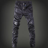 Mens Leather Pants Motorcycle Popular Men's Pants Skinny Pants