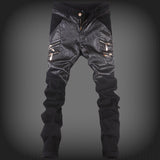 Mens Leather Pants Motorcycle Popular Men's Pants Skinny Pants