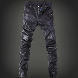 Mens Leather Pants Motorcycle Popular Men's Pants Skinny Pants