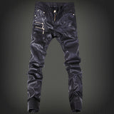 Mens Leather Pants Motorcycle Popular Men's Pants Skinny Pants