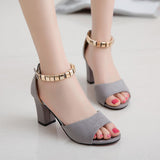 Nude Block Heel Peep Toe