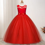 First Communion Dress Vestidos De Primera Comunion Lace Ball Gown Girl Party Princess Pageant Gown Bow Princess Dress