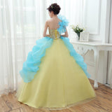 Women's Evening Dress Ball Gown Princess Quinceanera Wedding Dresses Fashion Puffy Banquet Evening Dress Host Performance Dress Women