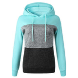Women Fall Outfits Autumn and Winter Stitching Contrast Color Fashion Top Hooded Pullover Women's Sweater