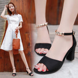 Nude Block Heel Peep Toe