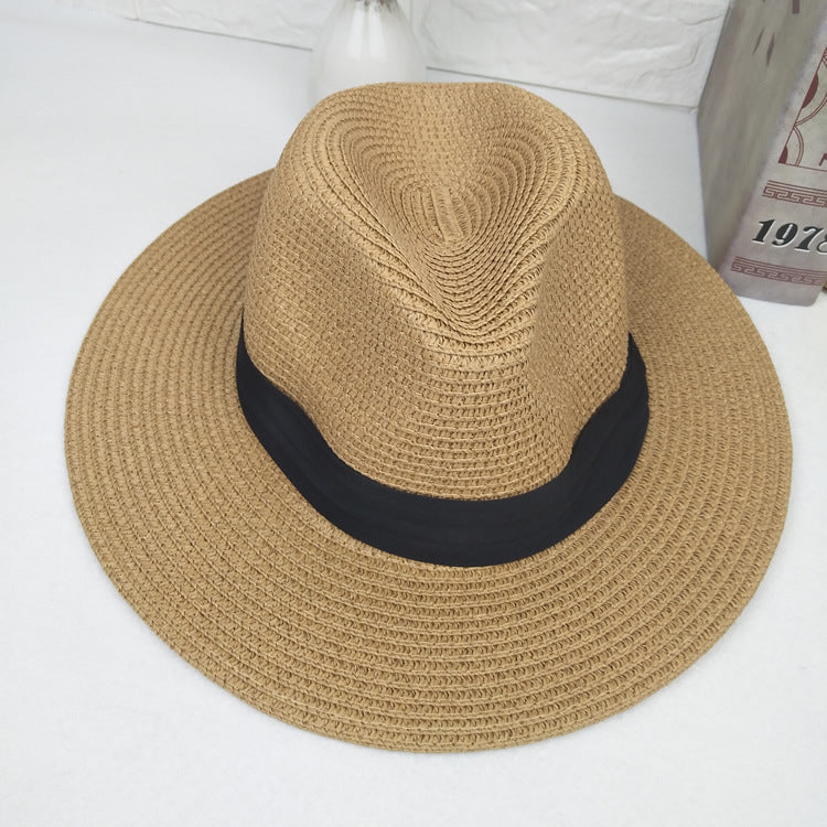 Italian Fedora Hats British Summer Women's Hat Men's Straw Hat