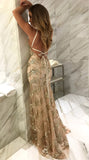 Bohemian Coachella Outfits Sexy V-neck Sequined Suspender Gown Dress