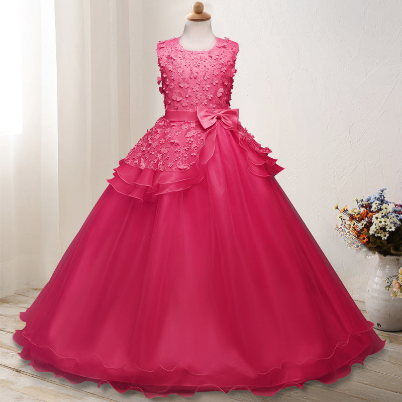 First Communion Dress Vestidos De Primera Comunion Lace Ball Gown Girl Party Princess Pageant Gown Autumn Princess Dress