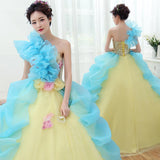Women's Evening Dress Ball Gown Princess Quinceanera Wedding Dresses Fashion Puffy Banquet Evening Dress Host Performance Dress Women