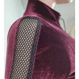 Nina Parker Black Dress Sexy Mesh Jumpsuit